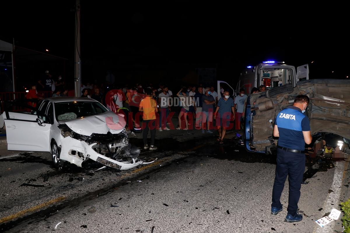 Muğla'da iki otomobil çarpıştı: 8 yaralı