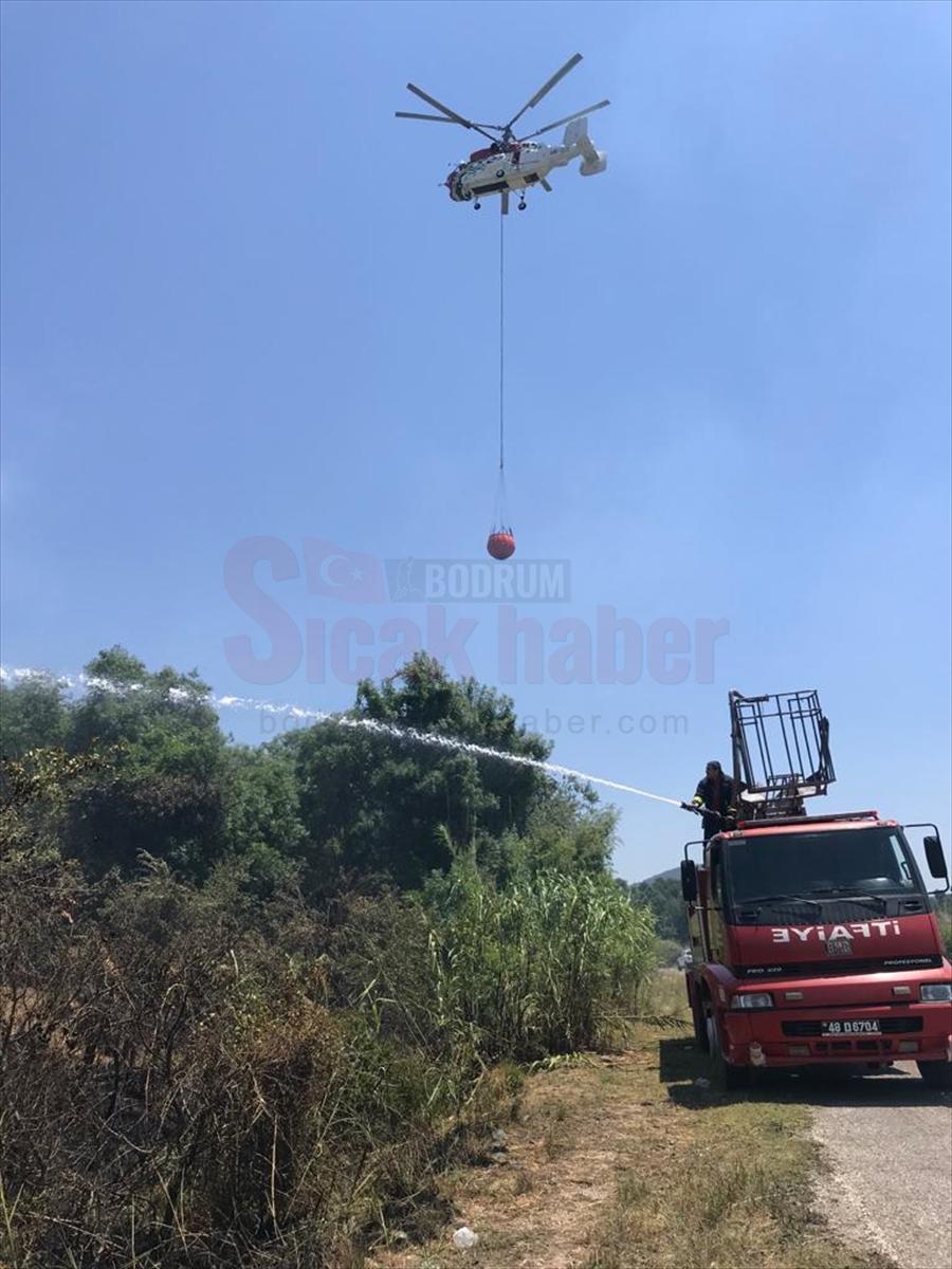 Muğla'da orman ve makilik alanda yangın başladı