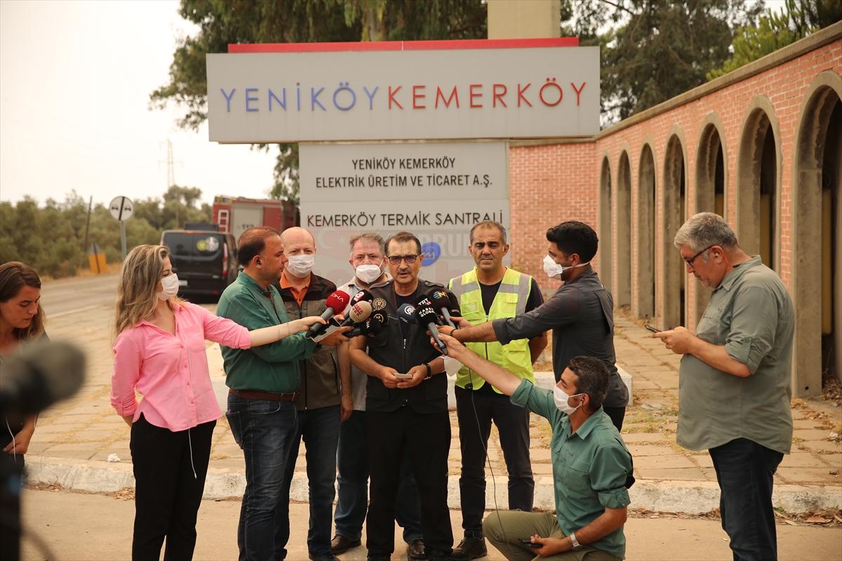 Bakan Dönmez, Kemerköy Termik Santrali'nde incelemelerde bulundu: