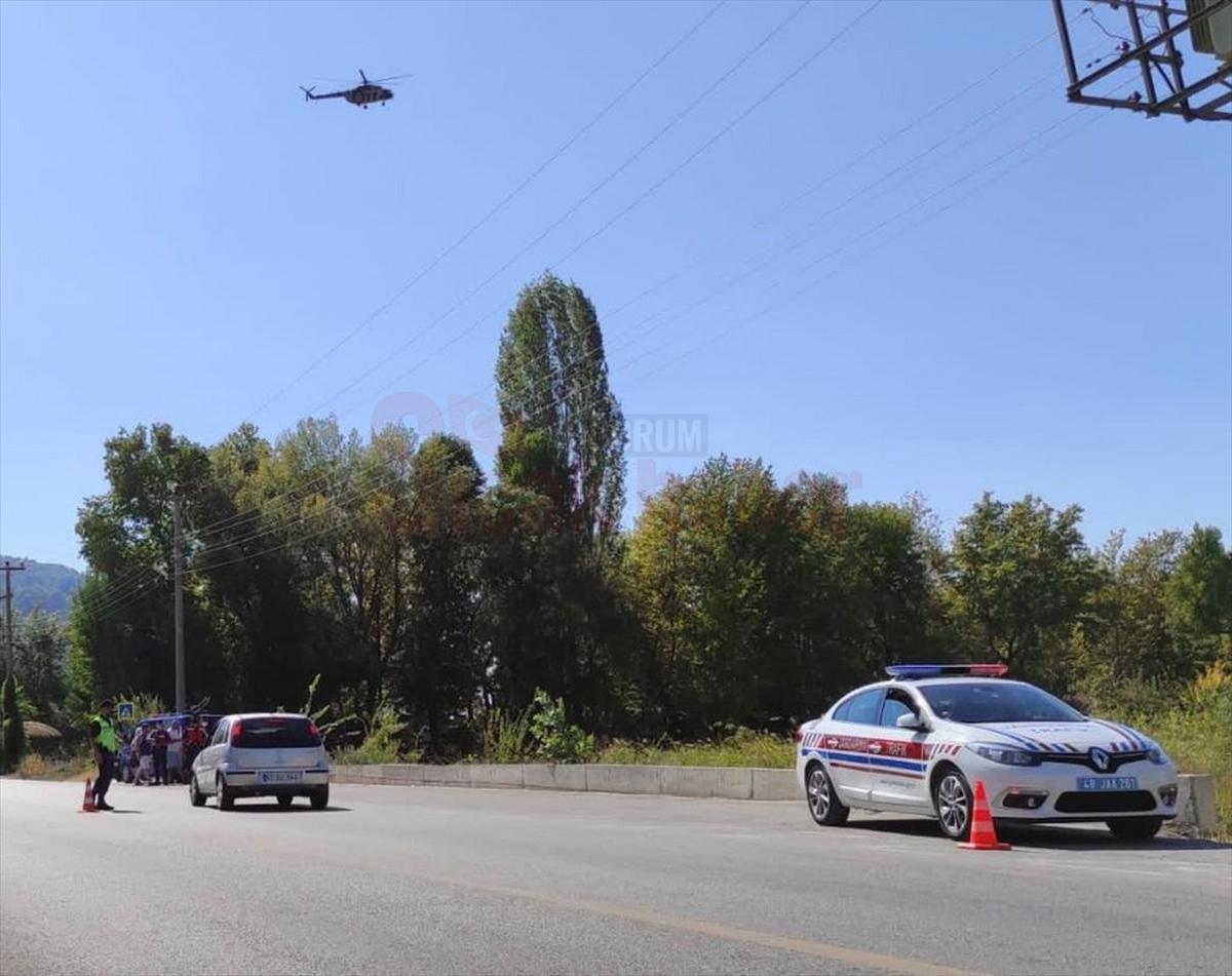 Muğla'da helikopterle trafik denetimi yapıldı