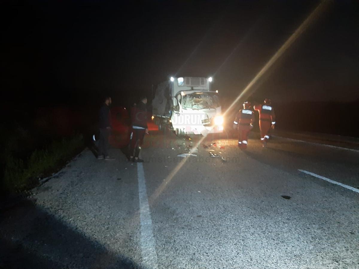 Muğla'da iki kamyonun çarpıştığı trafik kazasında 2 kişi yaralandı