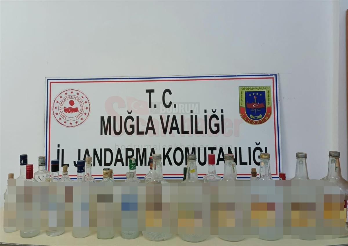 Muğla'da sahte içki operasyonunda 2 şüpheli yakalandı