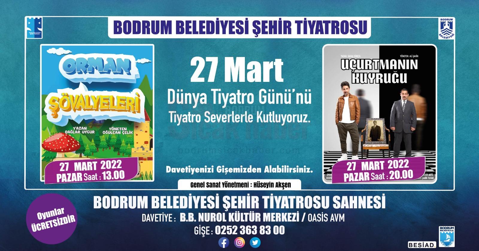 BODRUM BELEDİYESİNDEN DÜNYA TİYATROLAR GÜNÜNE ÖZEL İKİ OYUN1