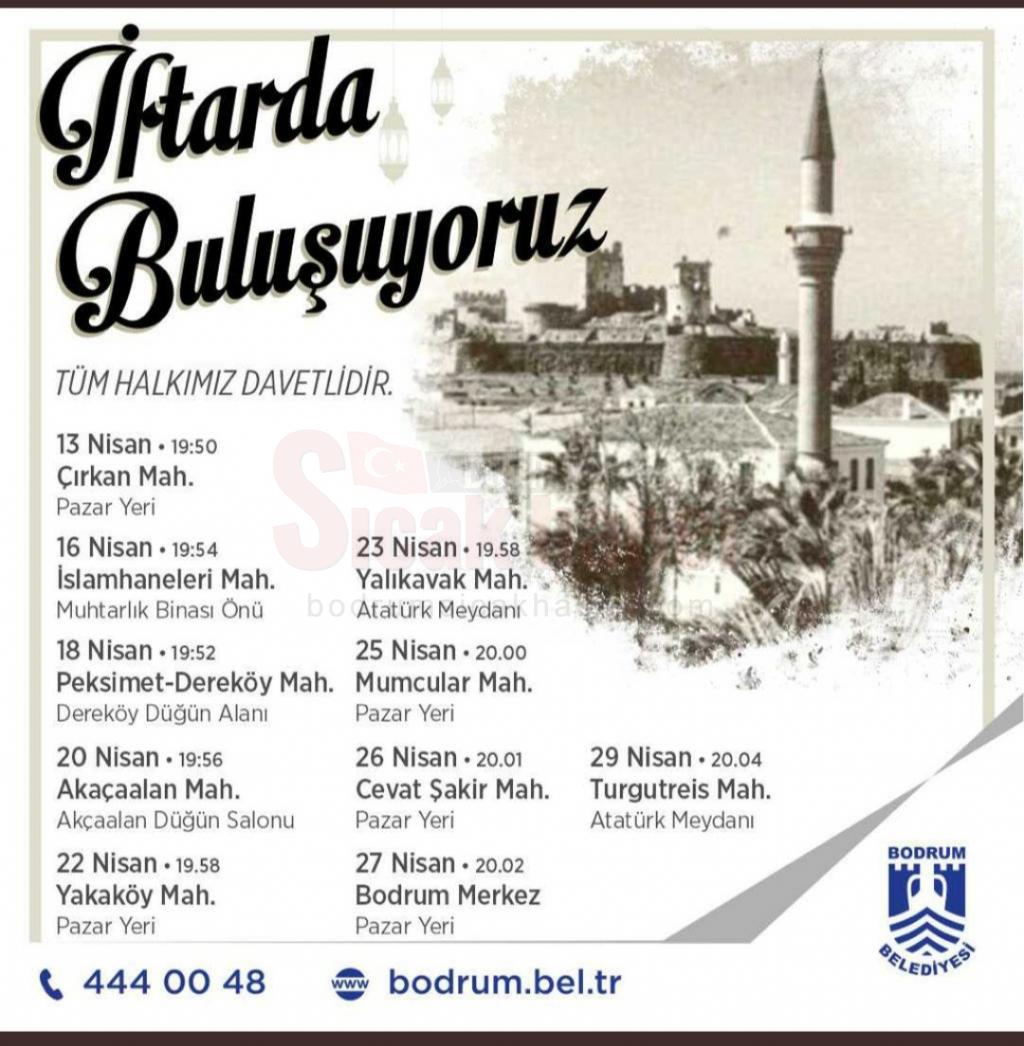 BODRUMDA MAHALLE İFTARLARI BAŞLIYOR