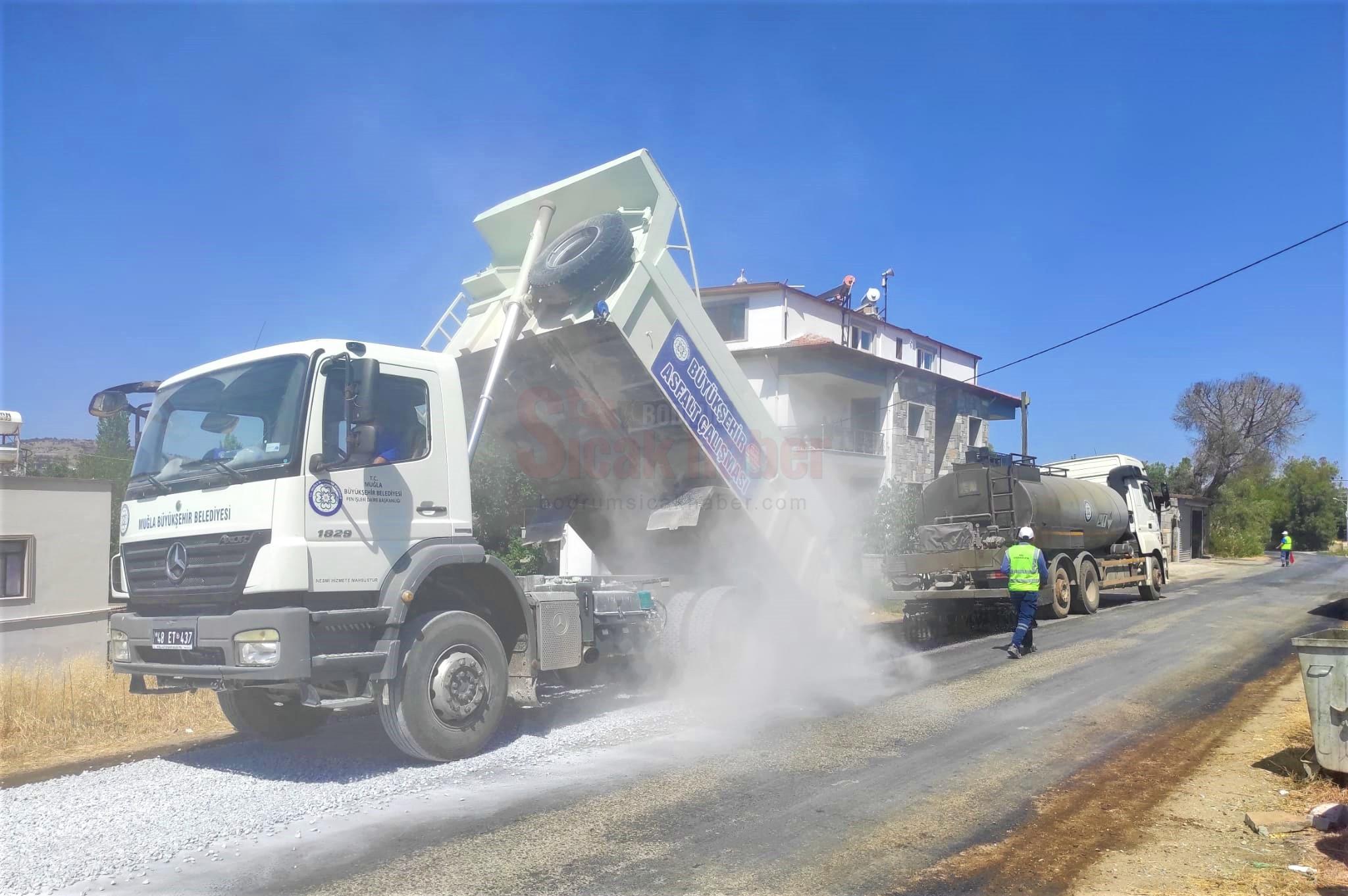 Bodrum Mumcular Mahalle yolu asfaltlandı (3)