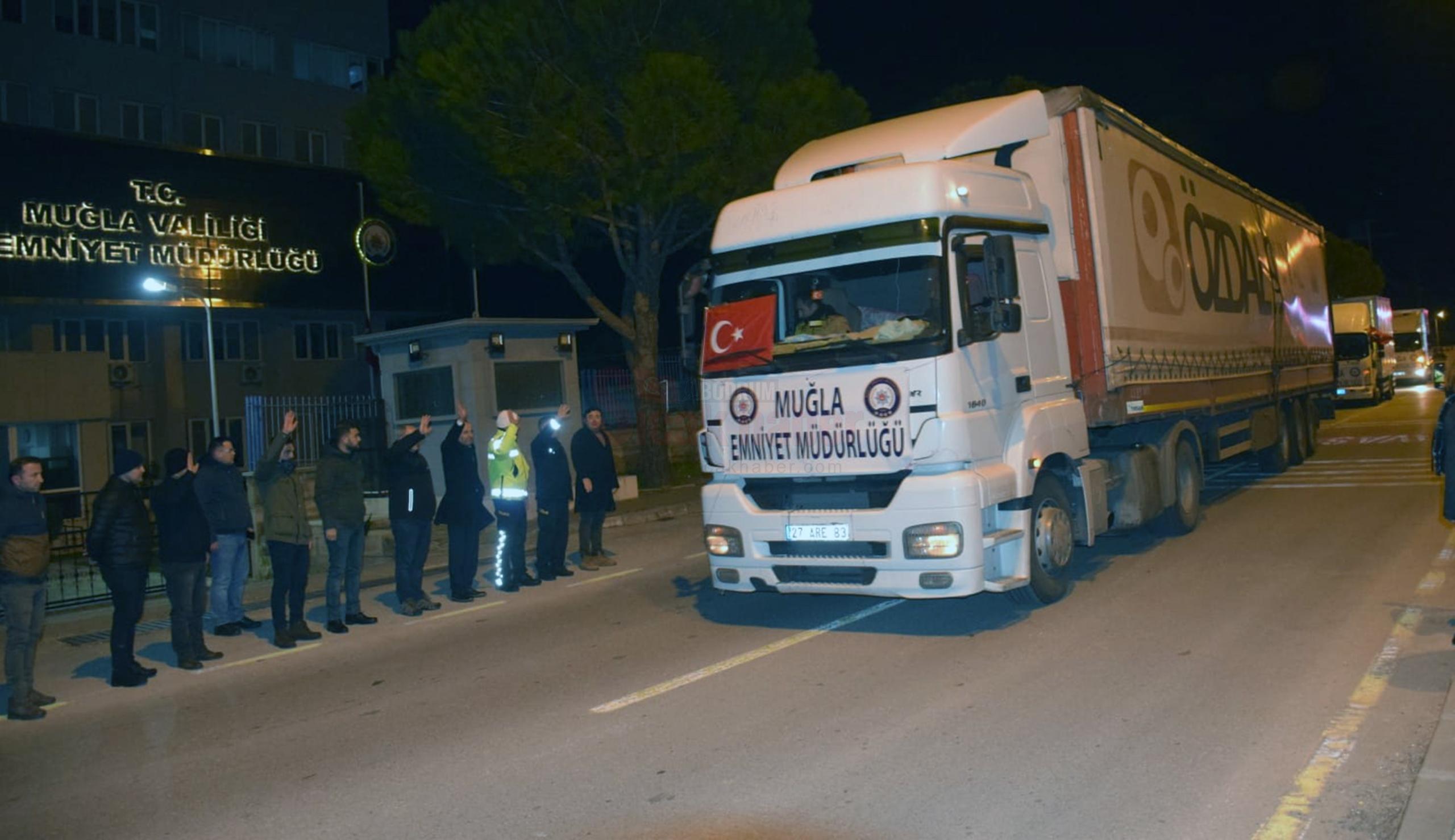 MUĞLA'DAN DEPREM BÖLGESİNE 600'ÜNCÜ TIR