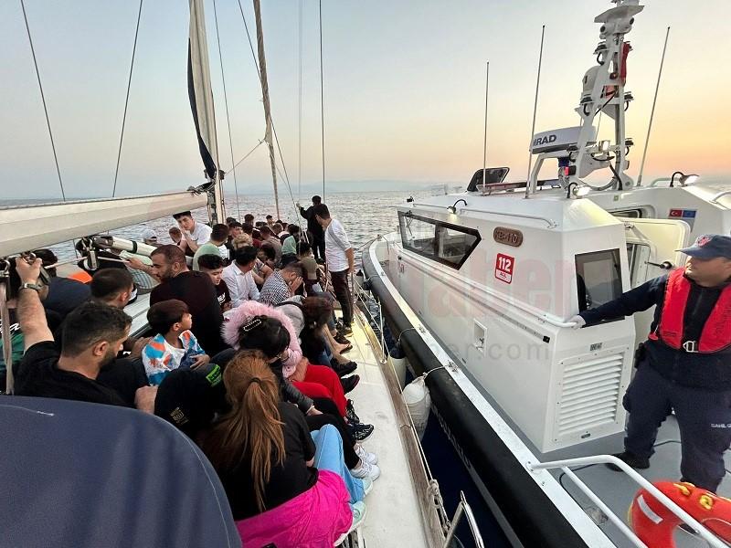 BODRUM'DA 78 DÜZENSİZ GÖÇMEN YAKALANDI; 2 GÖZALTI