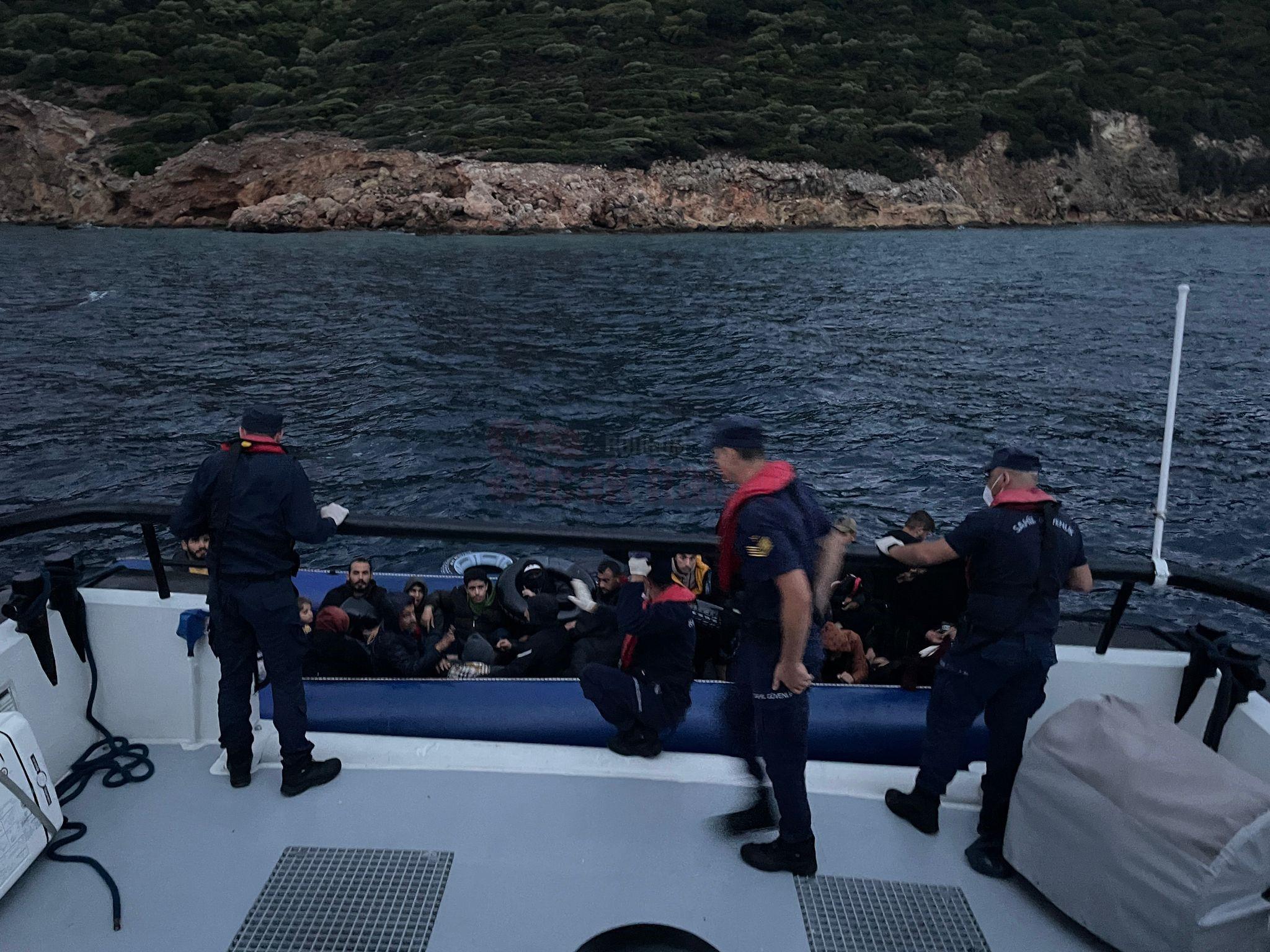 BODRUM'DA 24 DÜZENSİZ GÖÇMEN YAKALANDI, 16 GÖÇMEN KURTARILDI