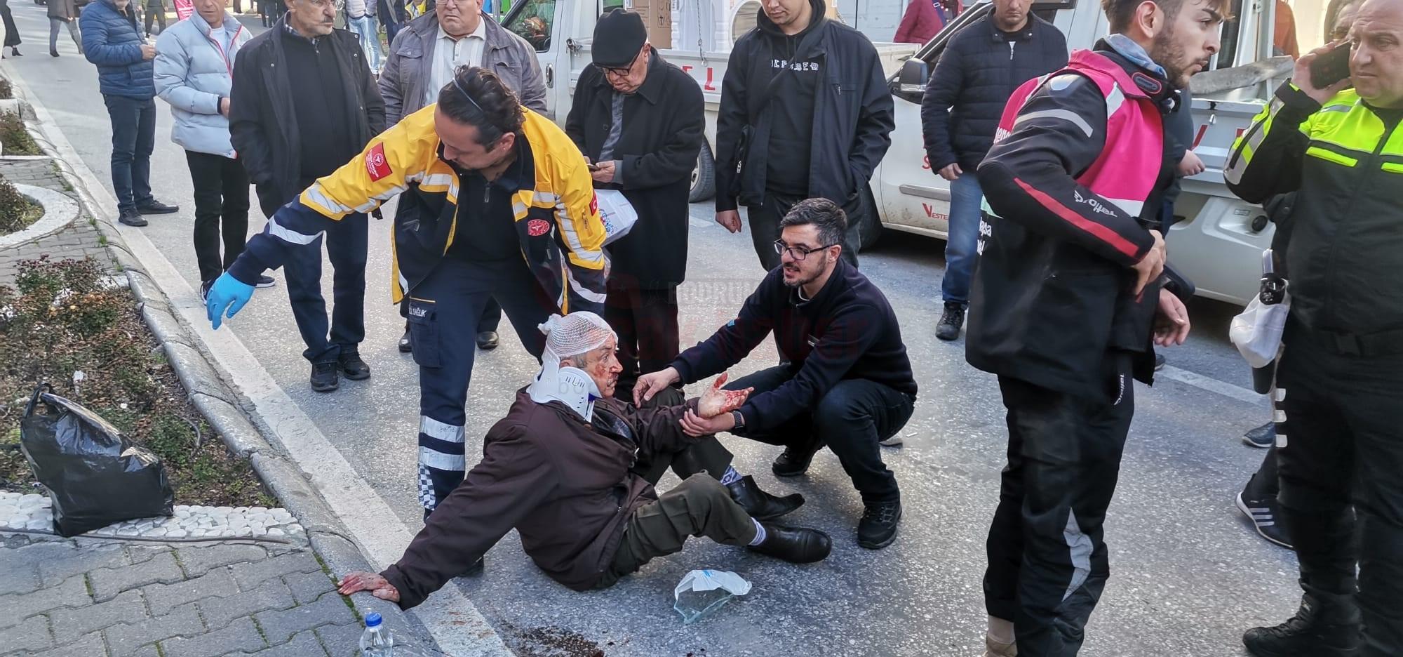 MENTEŞE'DE TRAFİK KAZASI: 1 YARALI