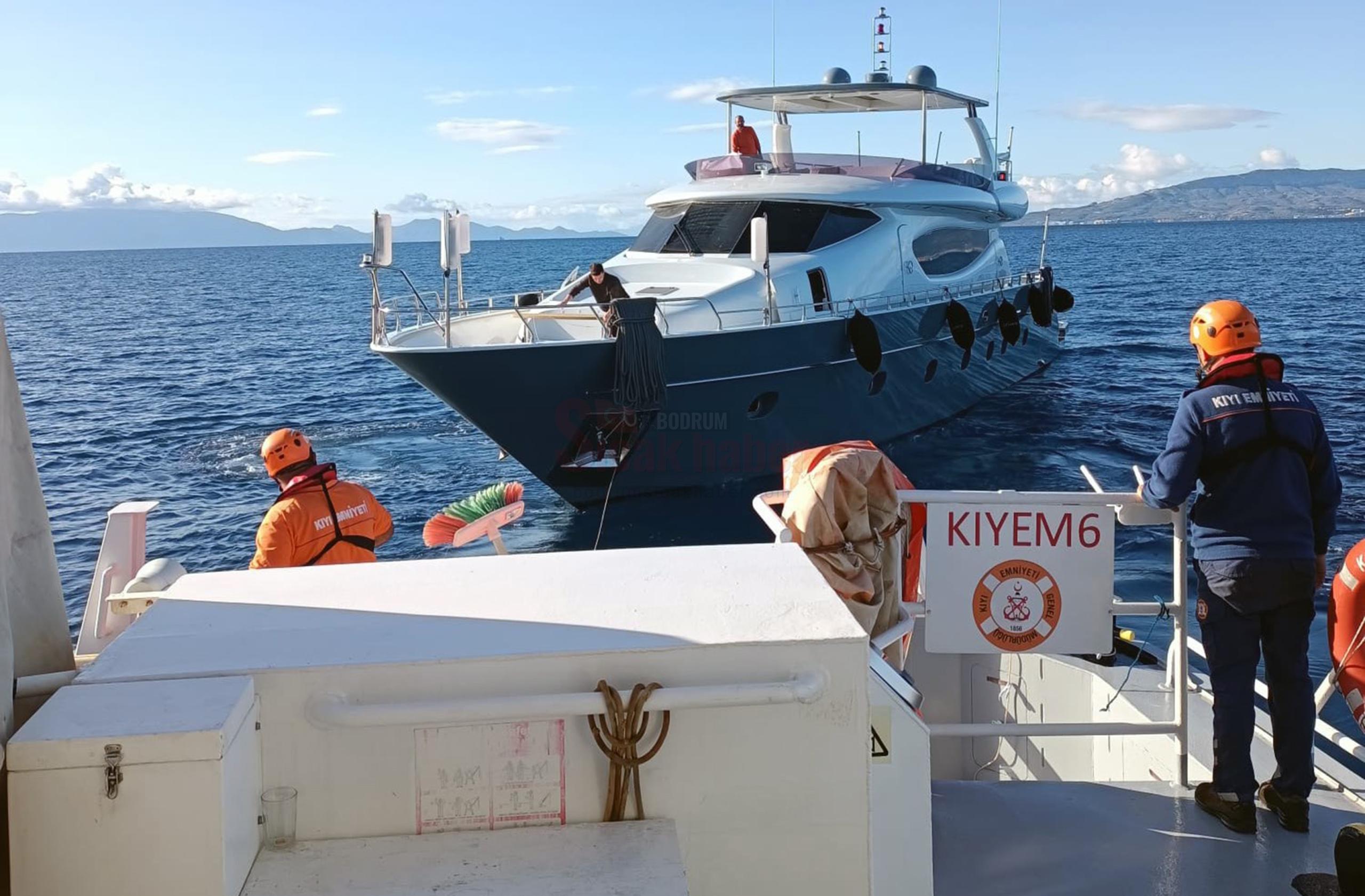 ARIZALANAN VE AÇIK DENİZDE SÜRÜKLENEN TEKNEYİ KIYEM EKİPLERİ KURTARDI