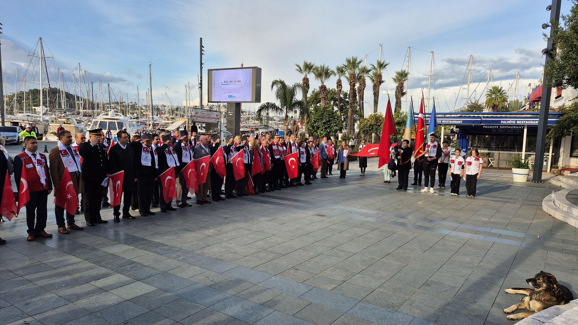 BODRUM'DA SARIKAMIŞ ŞEHİTLERİ YÜRÜYÜŞÜ