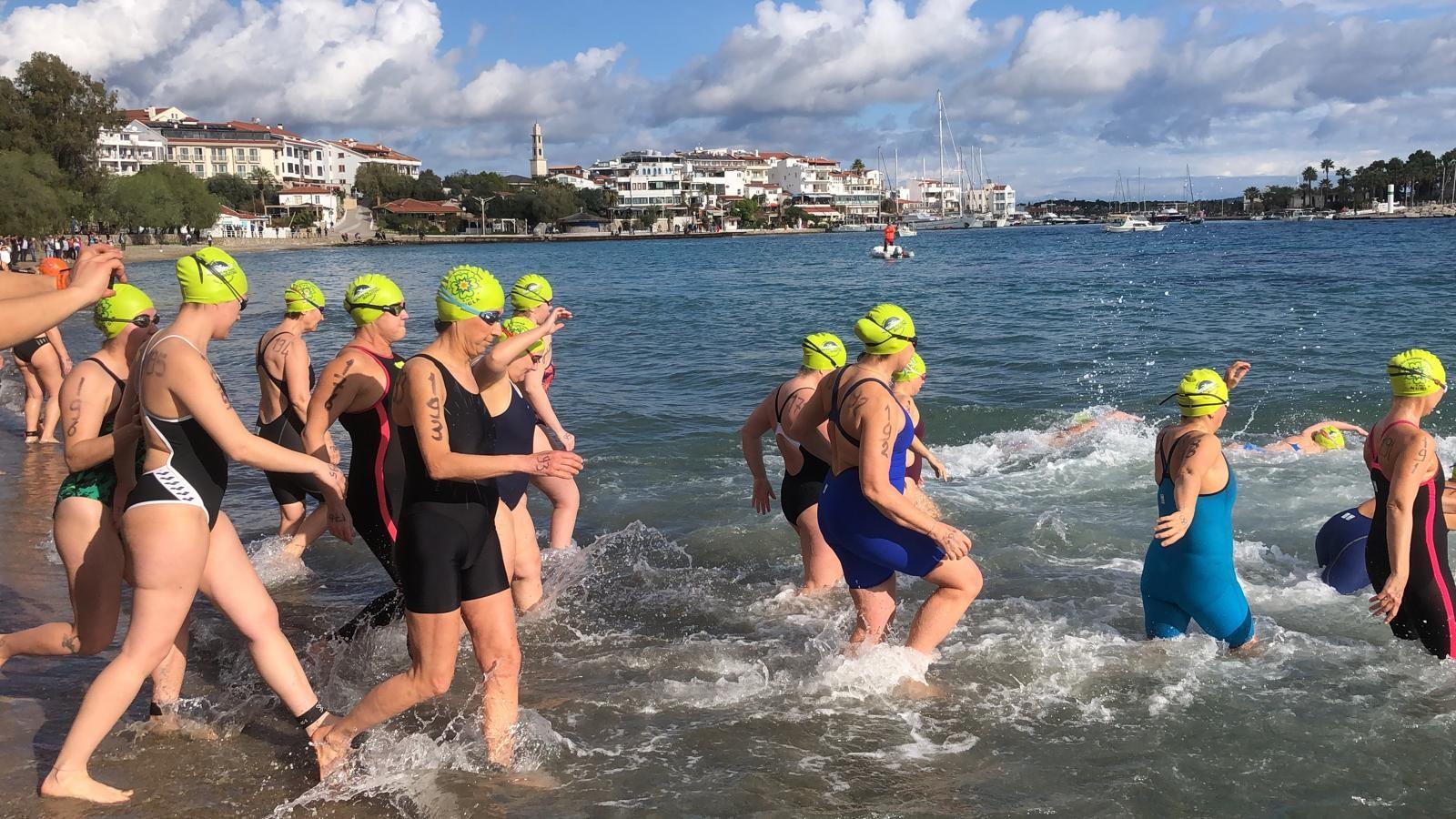 DATÇA'DA 19. AÇIK KIŞ YÜZME MARATONU START ALDI